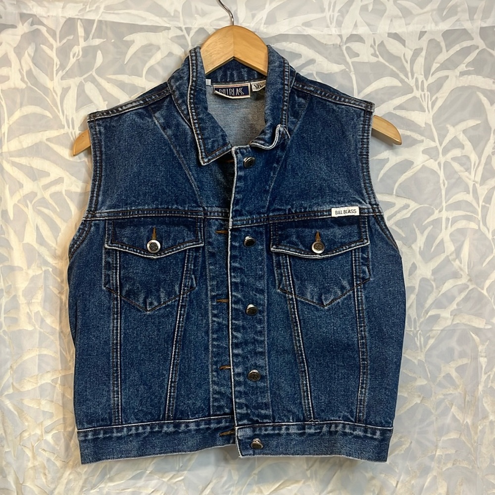 Vintage Denim Bill Blass Vest Size Medium